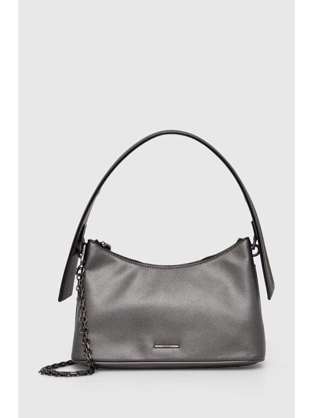 Kabelka Calvin Klein šedá barva